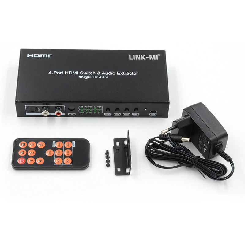 4X1 Video HDMI Switch 2.0 Switch 4K@60hz YUV4:4Suporte para ARC, CEC y HDR