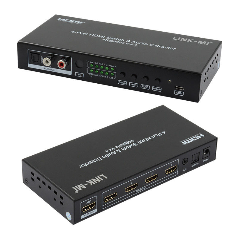 4X1 Video HDMI Switch 2.0 Switch 4K@60hz YUV4:4Suporte para ARC, CEC y HDR