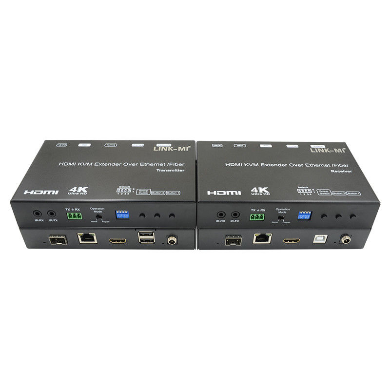4K AV sobre IP Fibra HDMI KVM Extender Soporte para multicast unicast con USB RS232