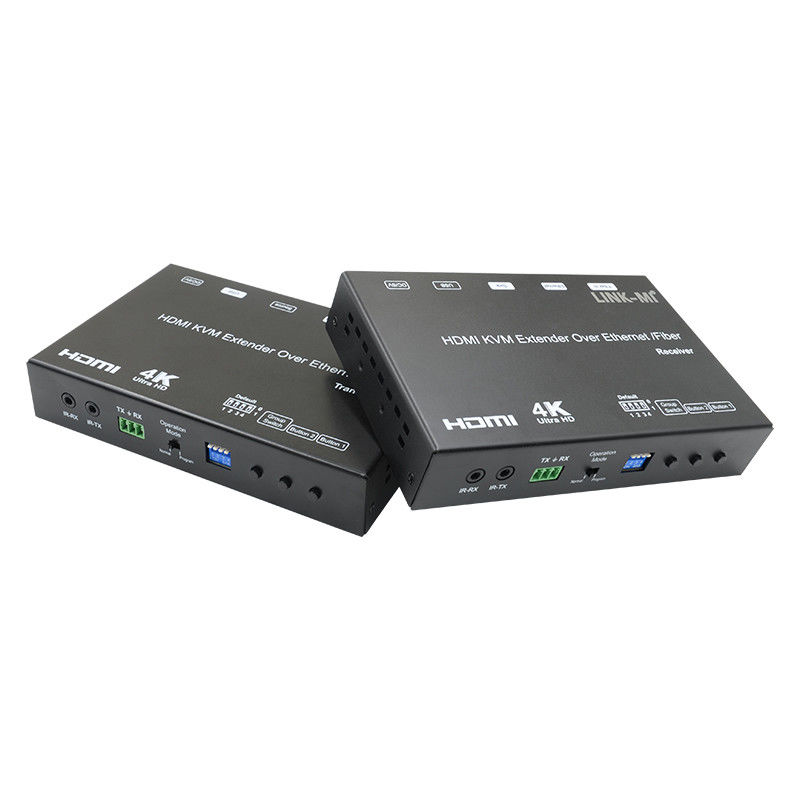 4K AV sobre IP Fibra HDMI KVM Extender Soporte para multicast unicast con USB RS232