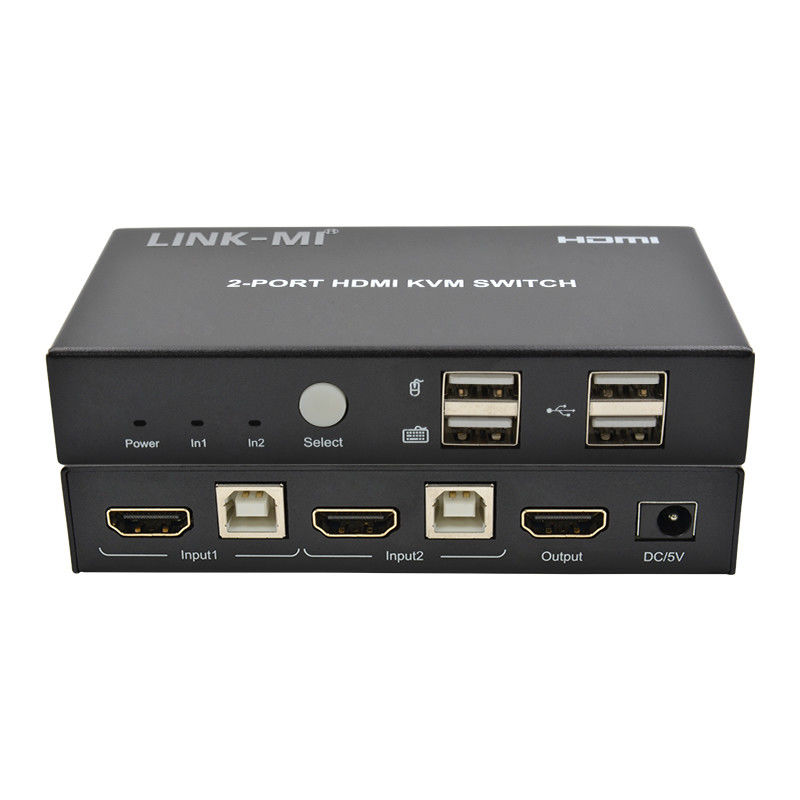 4K 2Port HDMI KVM Switch Apoyo 4K 30Hz Puerto USB tipo B
