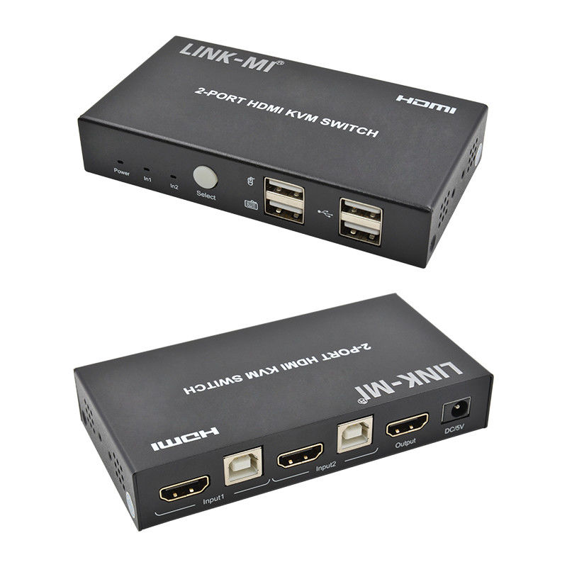 4K 2Port HDMI KVM Switch Apoyo 4K 30Hz Puerto USB tipo B