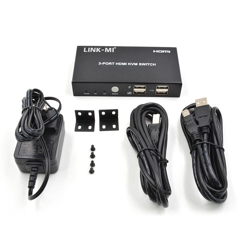 4K 2Port HDMI KVM Switch Apoyo 4K 30Hz Puerto USB tipo B