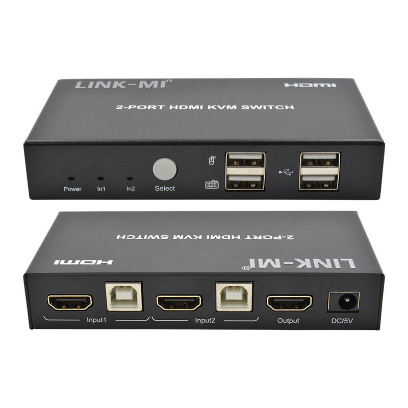 4K 2Port HDMI KVM Switch Apoyo 4K 30Hz Puerto USB tipo B