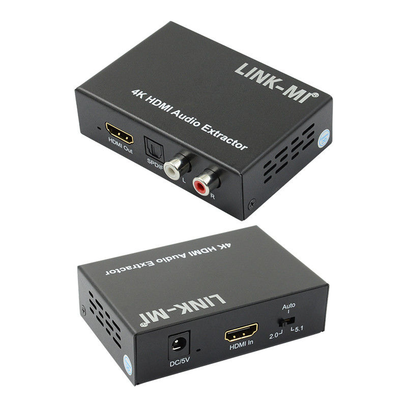 Extractor de audio HDMI 2K 4K para Apple TV Blu-Ray Player Apoyo a EDID 3D