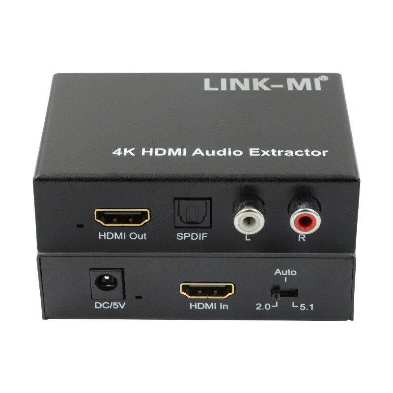 Extractor de audio HDMI 2K 4K para Apple TV Blu-Ray Player Apoyo a EDID 3D
