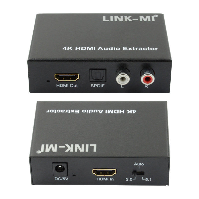 Extractor de audio HDMI 2K 4K para Apple TV Blu-Ray Player Apoyo a EDID 3D