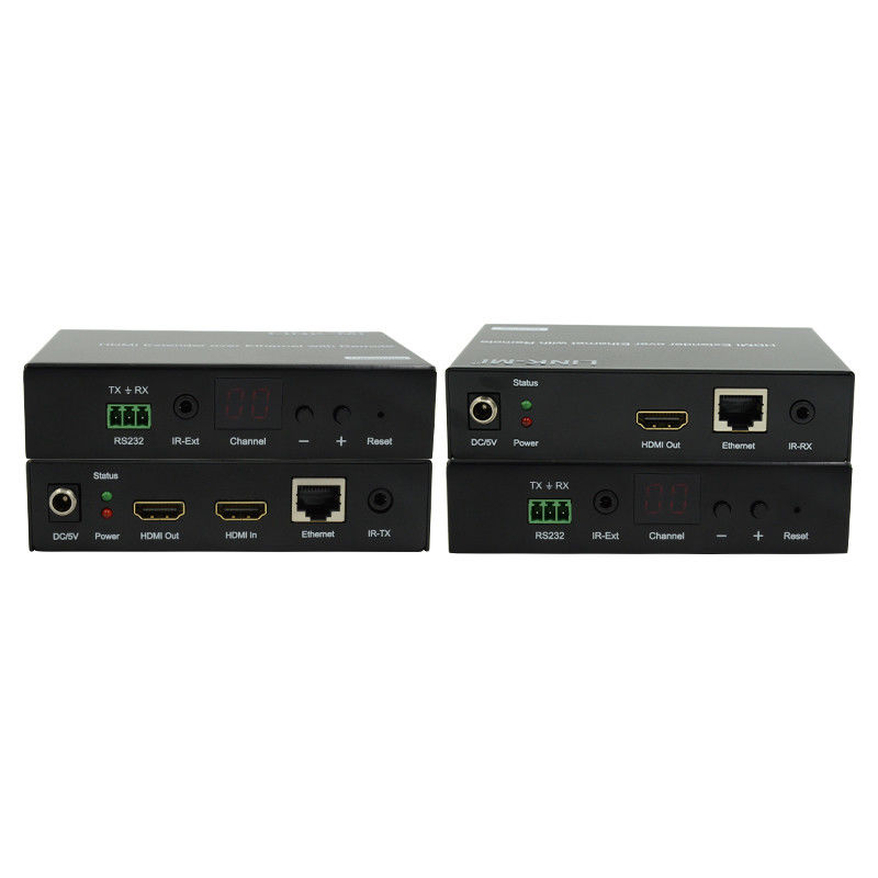 Distribución de extensor HDMI de 120M a través de IP Extensor con control remoto LED RS232 AV a través de IP