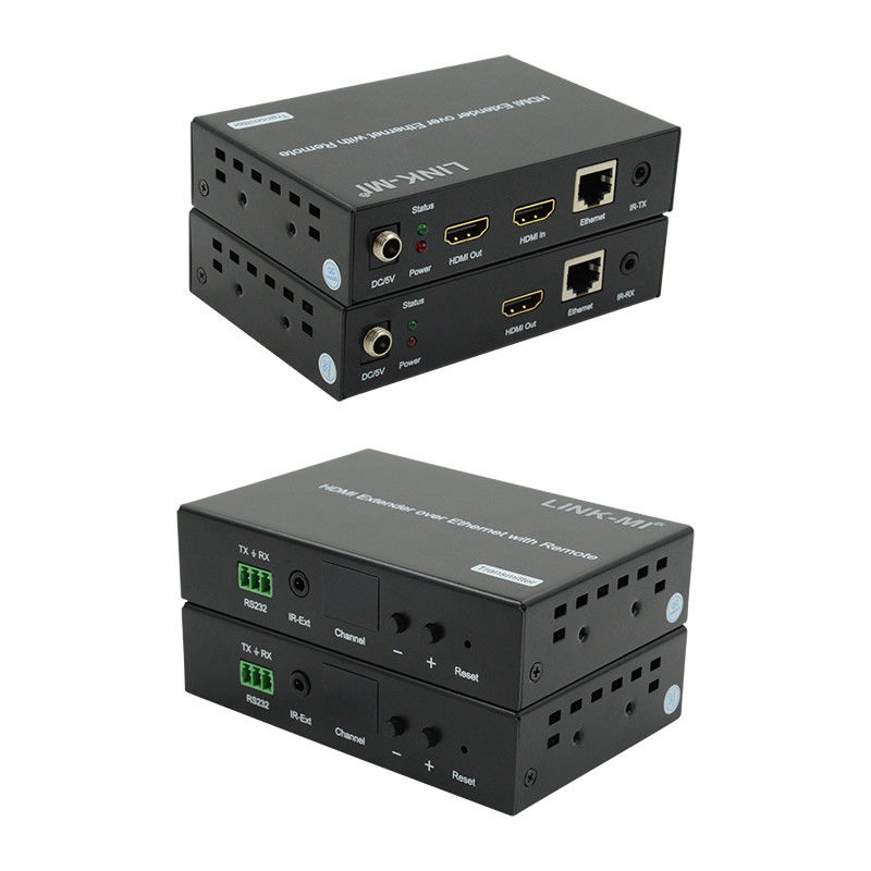 Distribución de extensor HDMI de 120M a través de IP Extensor con control remoto LED RS232 AV a través de IP