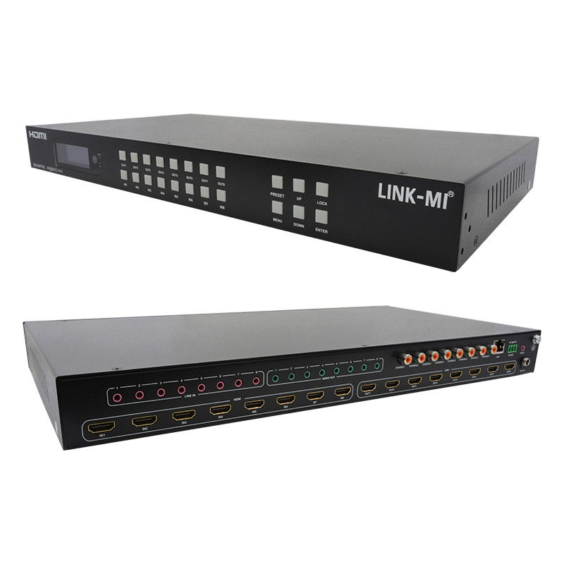 8x8 HDMI Matrix 4k Hdmi Switcher con soporte de extracción de audio analógico 18Gbps HDR