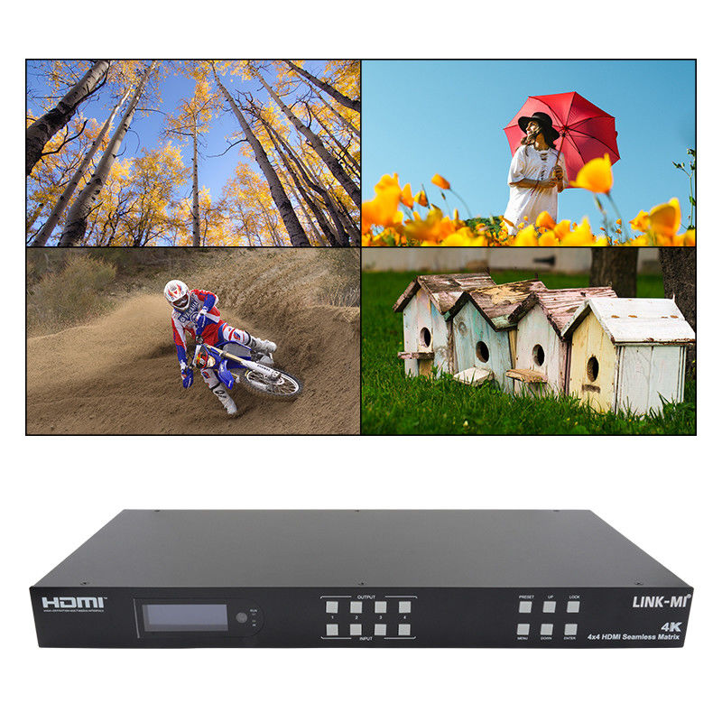 Seamless HDMI 4K Video Wall Splitter HDMI Matrix Switcher 2X2 4 en 4 fuera