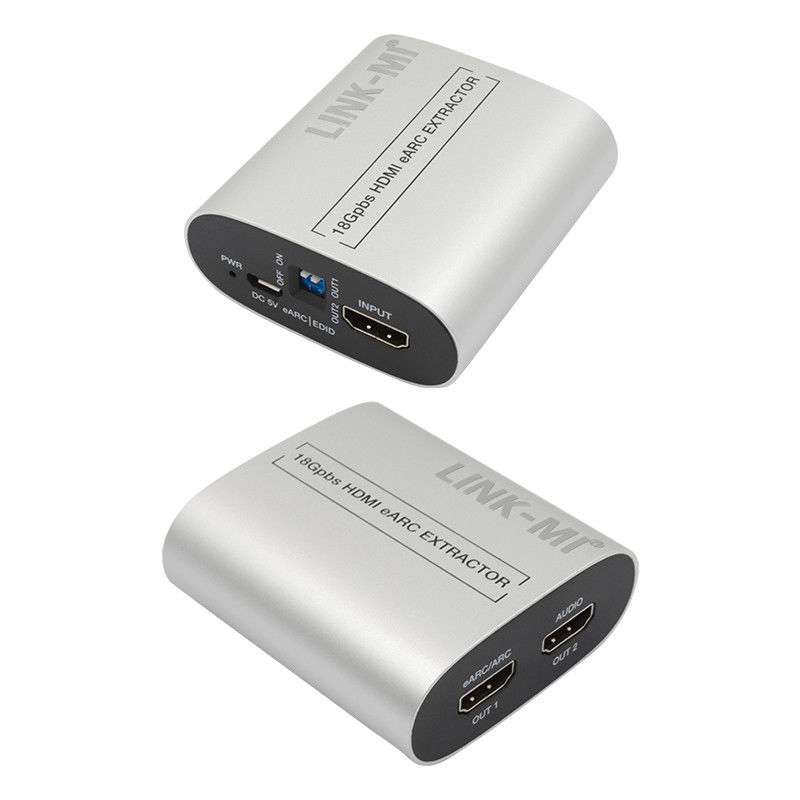 18Gbps Extractor de audio HDMI Extractor 4K@60Hz CEC EDID HDMI EARC Convertidor de extractor de audio