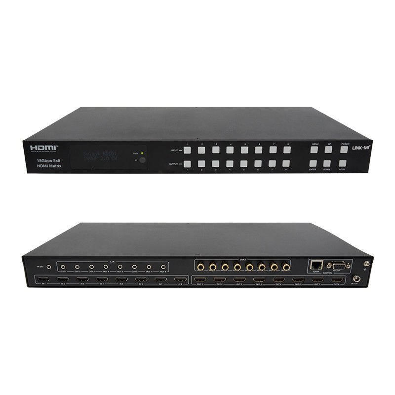 18Gbps 8x8 conmutador de matriz con soporte de función ARC 4K2K 60Hz YUV 4:4:4