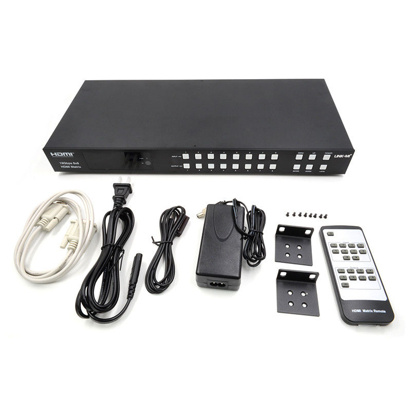 18Gbps 8x8 conmutador de matriz con soporte de función ARC 4K2K 60Hz YUV 4:4:4