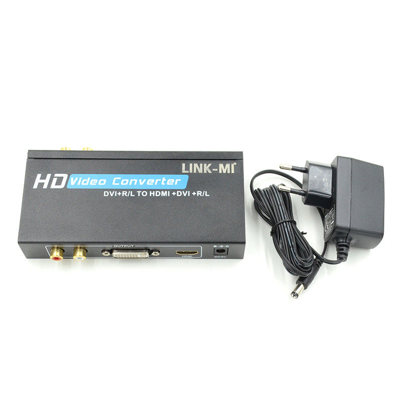 Convertidor 1080P DVI a HDMI con soporte de audio Entrada de audio DVI analógica RCA