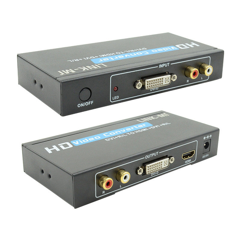 Convertidor 1080P DVI a HDMI con soporte de audio Entrada de audio DVI analógica RCA