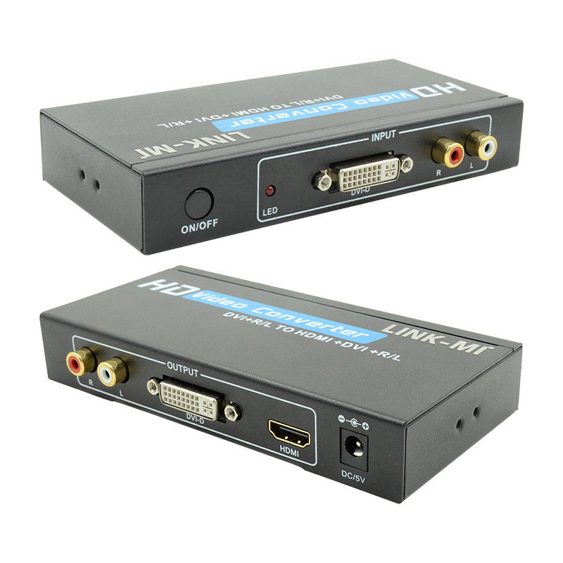 Convertidor 1080P DVI a HDMI con soporte de audio Entrada de audio DVI analógica RCA