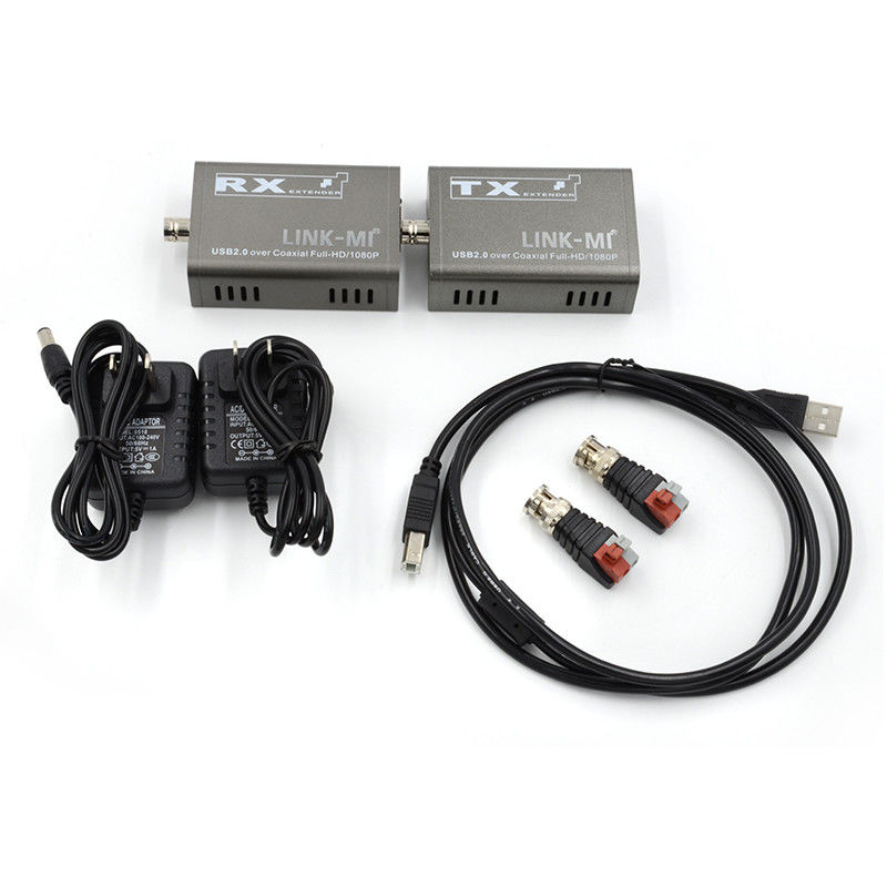 Extensor KVM de 50M para cámara Extensor USB 1080P por cable coaxial Kvm por fibra