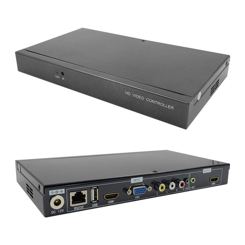 Superimposador de caracteres controlador de pared de vídeo HDMI Caption Adder Procesador de vídeo HD 4 en 1