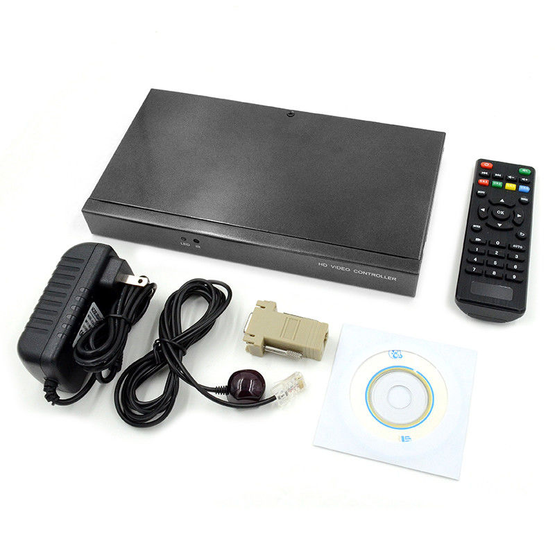 Superimposador de caracteres controlador de pared de vídeo HDMI Caption Adder Procesador de vídeo HD 4 en 1