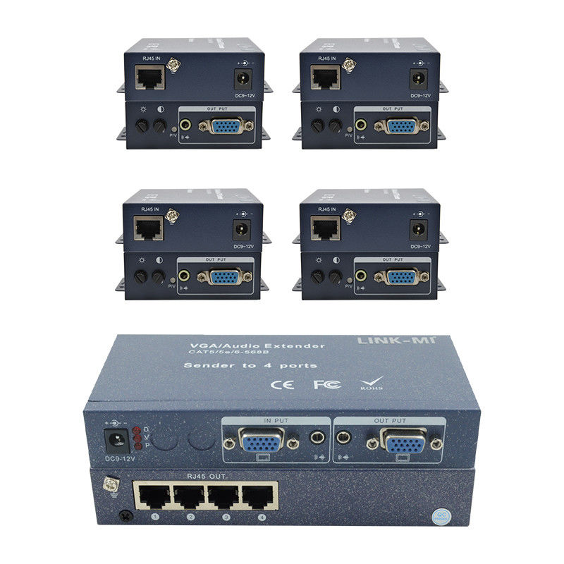 15 pin 4 puertos VGA Extender 1 a 4 VGA Splitter 4 canales Video UTP Extender