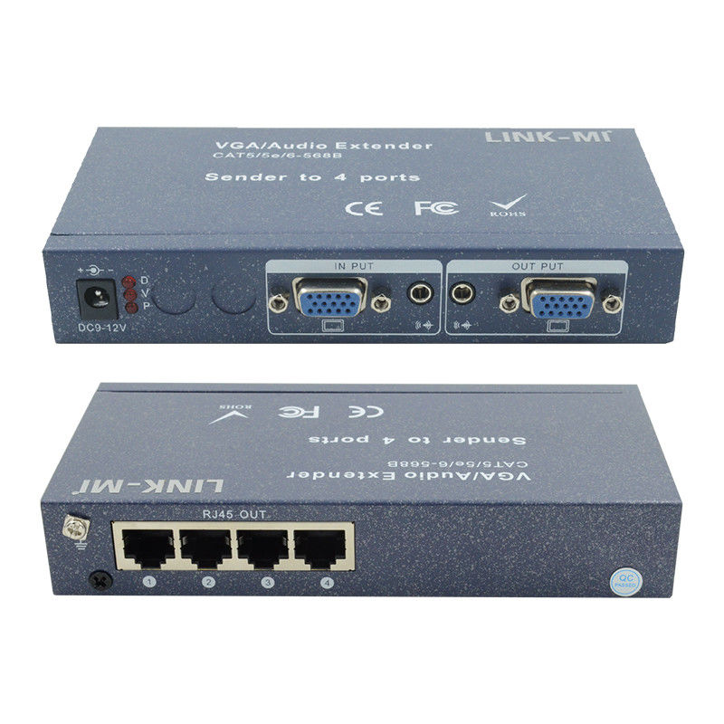 15 pin 4 puertos VGA Extender 1 a 4 VGA Splitter 4 canales Video UTP Extender