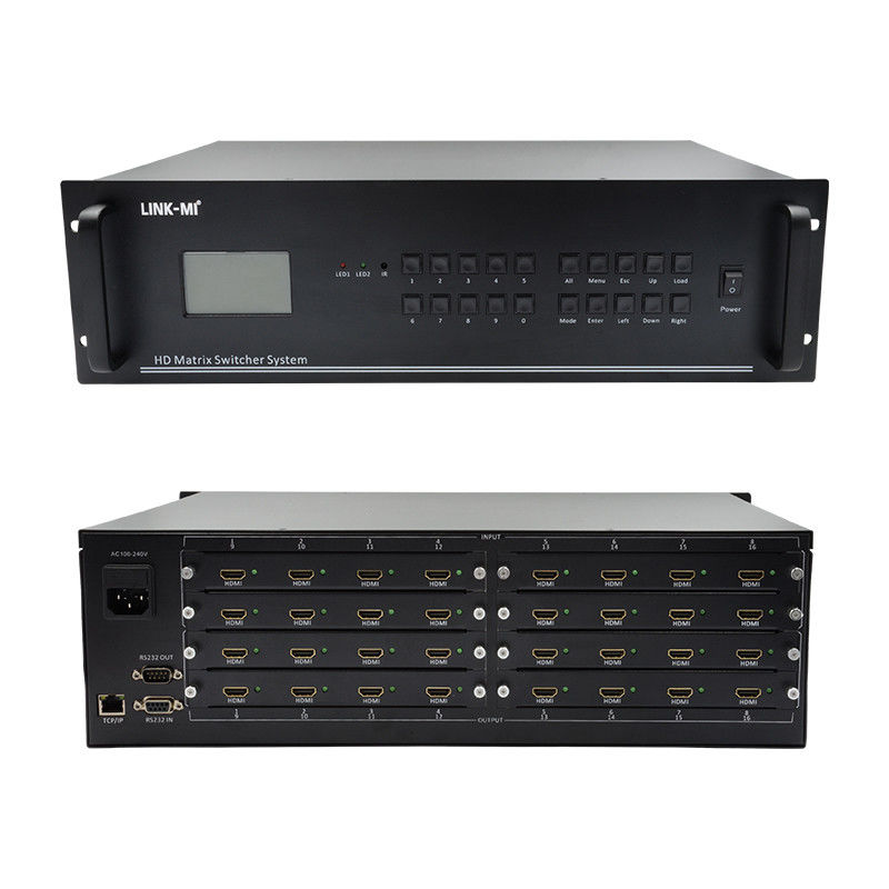 16 en 16 salida HDMI Matrix Switch 4K 16X16 Video Matrix soporte de entrada de señal VGA DVI SDI