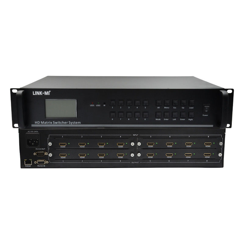4K Video Audio Matrix 8X8 HDMI Matrix Switcher Sistema RS232 TCP/IP Control remoto