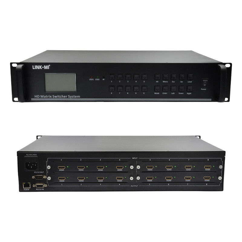 4K Video Audio Matrix 8X8 HDMI Matrix Switcher Sistema RS232 TCP/IP Control remoto