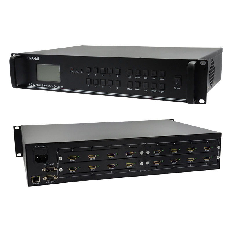 4K Video Audio Matrix 8X8 HDMI Matrix Switcher Sistema RS232 TCP/IP Control remoto