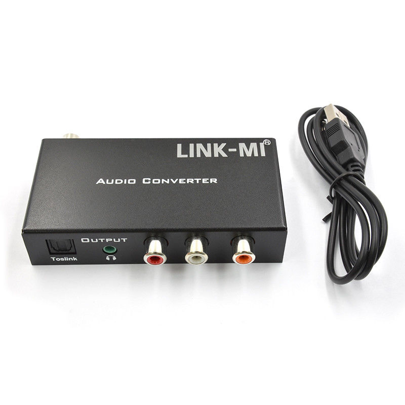 Convertidor de audio analógico digital Convertidor de audio digital de apoyo HDMI ARC Toslink Coax