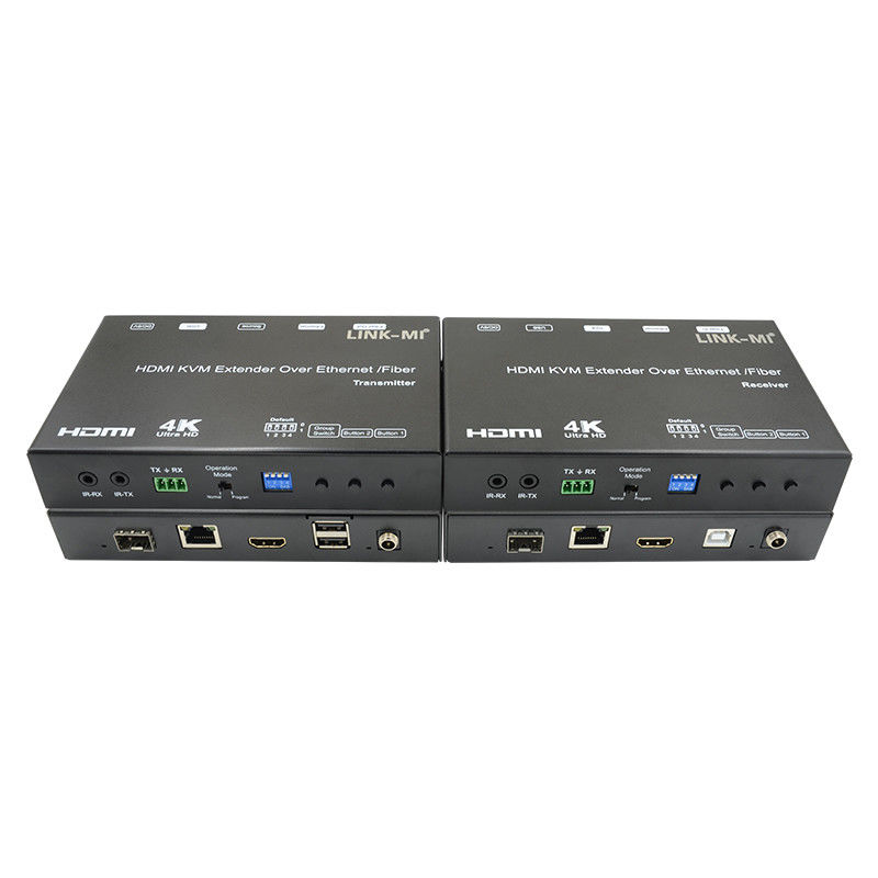 HDMI USB AV sobre IP KVM Extender sobre soporte de fibra POE RS232 Unicast Multicast