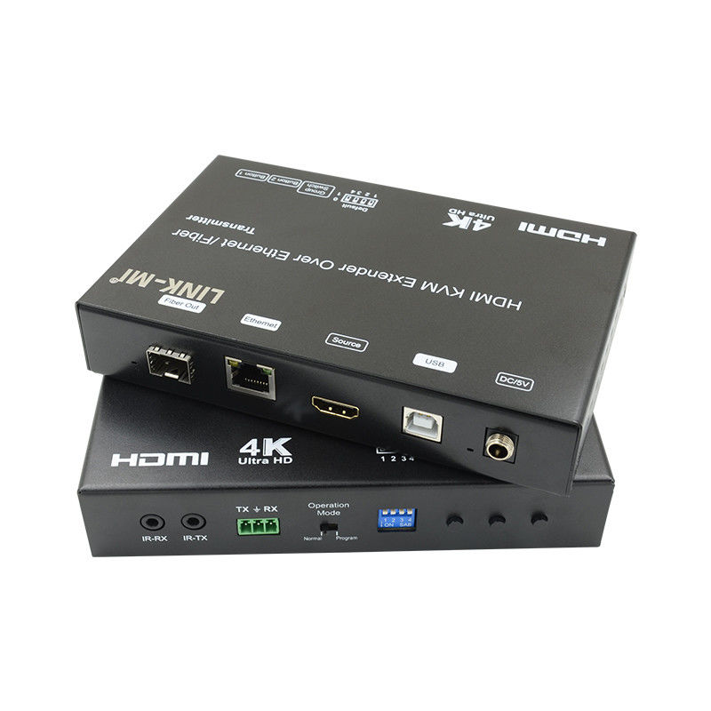 HDMI USB AV sobre IP KVM Extender sobre soporte de fibra POE RS232 Unicast Multicast