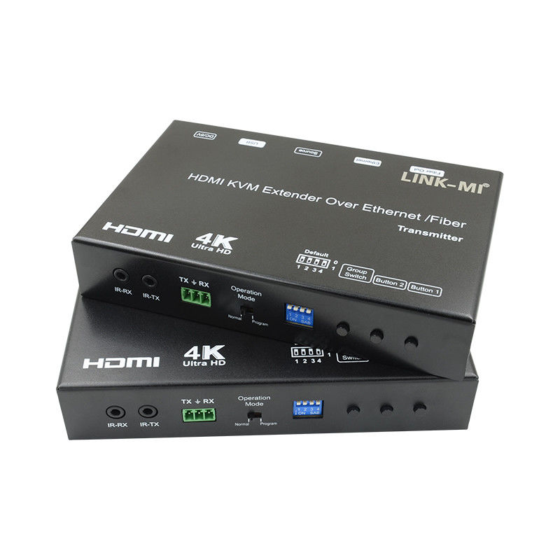 HDMI USB AV sobre IP KVM Extender sobre soporte de fibra POE RS232 Unicast Multicast