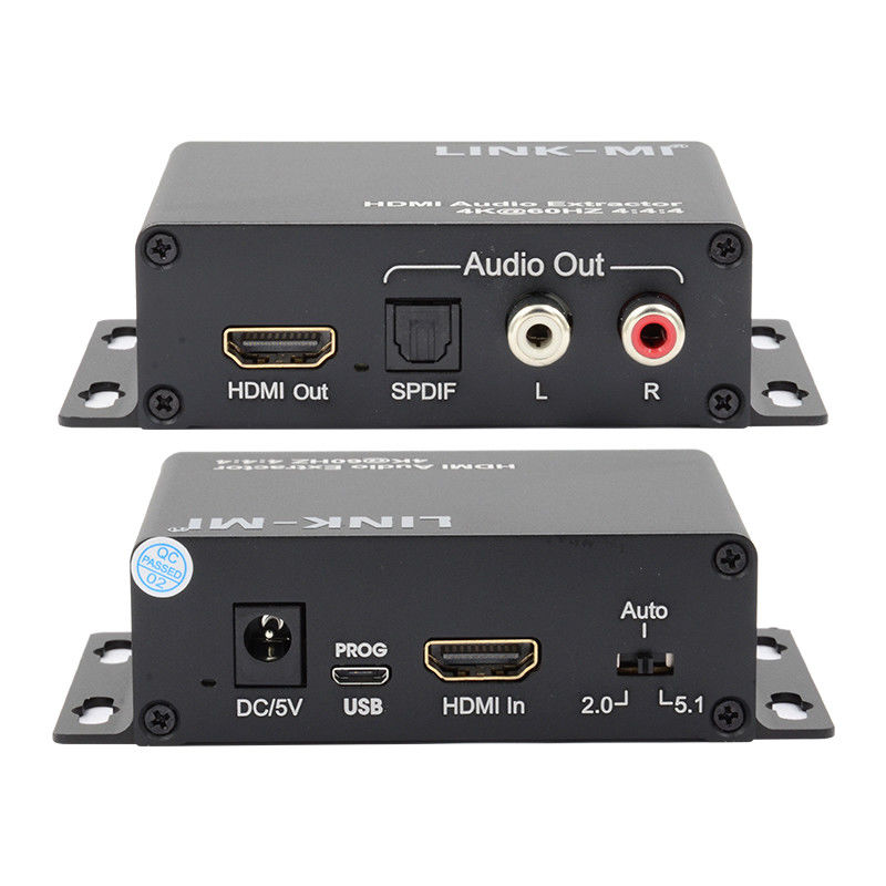18Gbps 4K 1080P HDMI Extractor de audio soporte EDID 3D para receptores de Apple TV por satélite