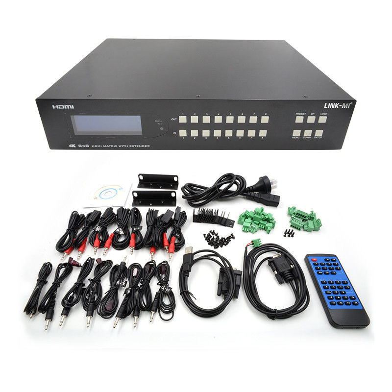 Extensor de matriz HDMI 8x8 hasta 70m 8 HDMI Loop Out 4K60Hz HDMI Conmutador de vídeo