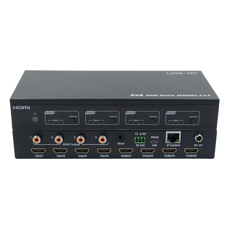 HDMI 4X4 4k Matrix Switcher 4K60Hz con matriz AV de audio SPDIF para 4 pantallas Ultra HD