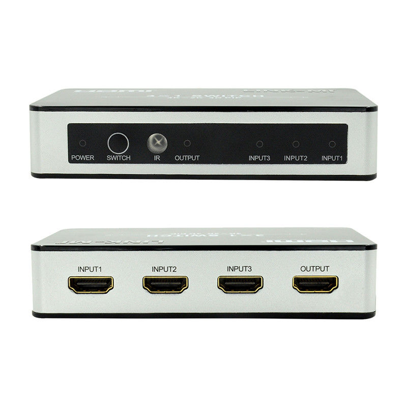 4K2K HDMI Switch 3x1 HDMI Splitter 5V 1A Soporte PIP 3D 3 a 1 Conmutador de vídeo