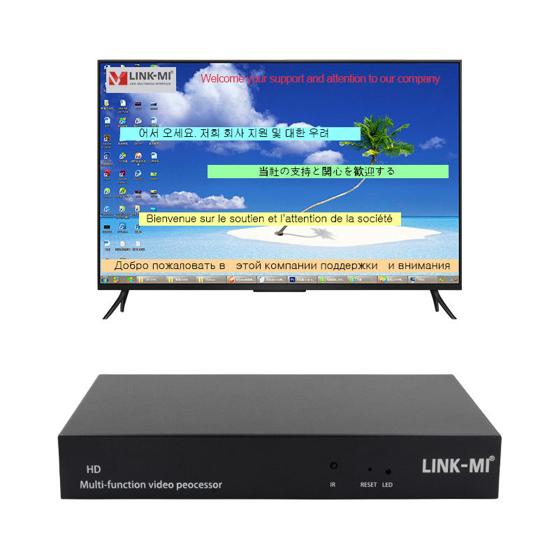Multilingüe RS232 HDMI controlador de pared de vídeo HD Caption Adder Procesador de vídeo HDMI