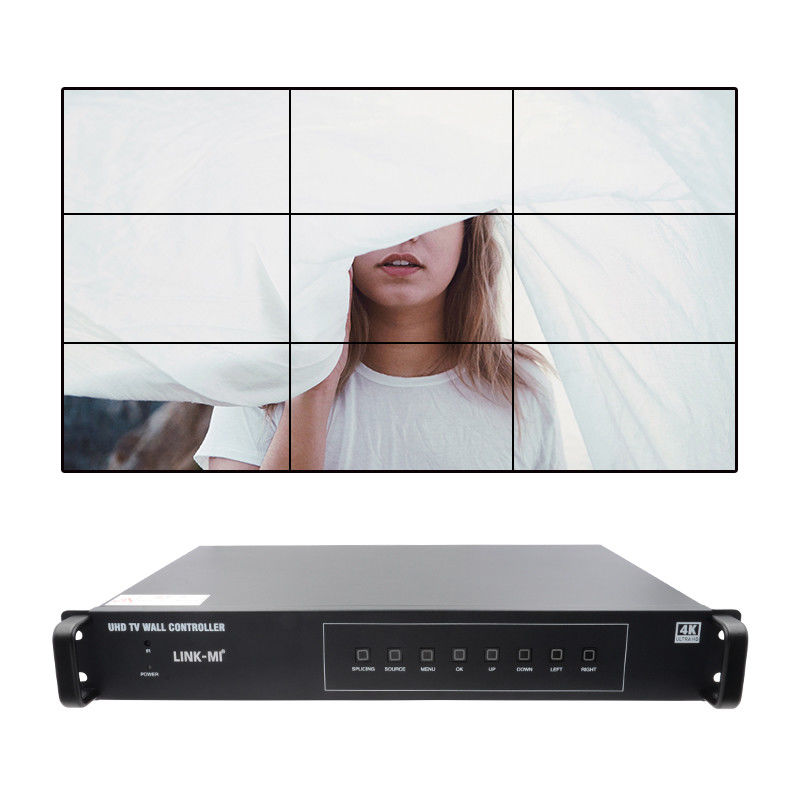 Procesador de pared de vídeo 3x3 4K con rotación de imagen Controlador de ventana itinerante 3x3 4k