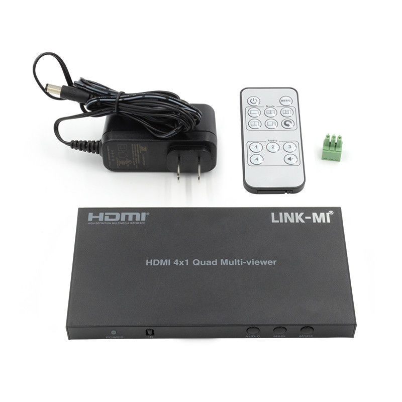 HDMI de alto rendimiento 4x1 Quad Multi Viewer HDMI 1.4b HDCP 1.4 y compatible con DVI