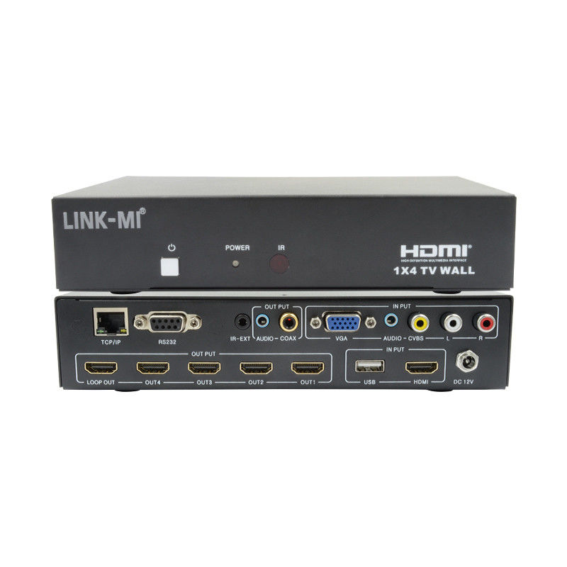 LM-TV04L HDMI 1x4 TV WALL Apoyo a las fuentes de entrada de reproducción CVBS/VGA/HDMI/USB