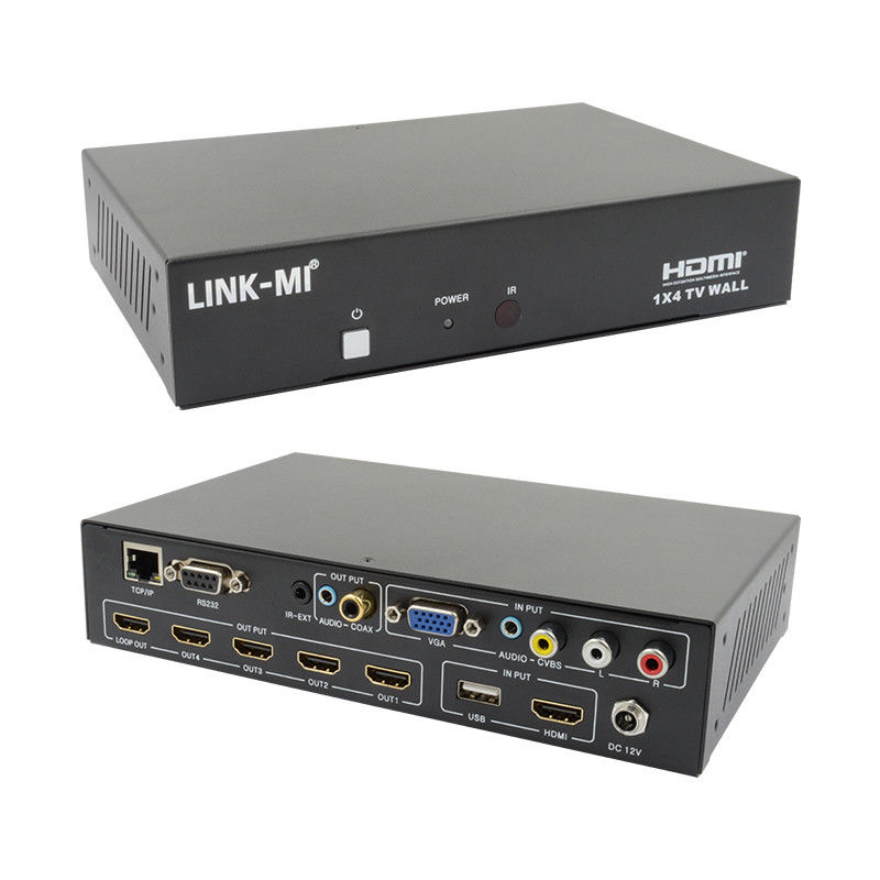 LM-TV04L HDMI 1x4 TV WALL Apoyo a las fuentes de entrada de reproducción CVBS/VGA/HDMI/USB