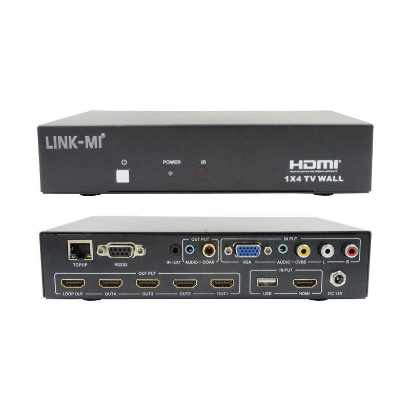 LM-TV04L HDMI 1x4 TV WALL Apoyo a las fuentes de entrada de reproducción CVBS/VGA/HDMI/USB