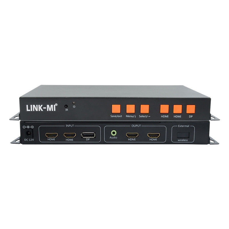 Apoyo para control de pared de vídeo 4K con entrada móvil/HDMI/DP para 2 pantallas