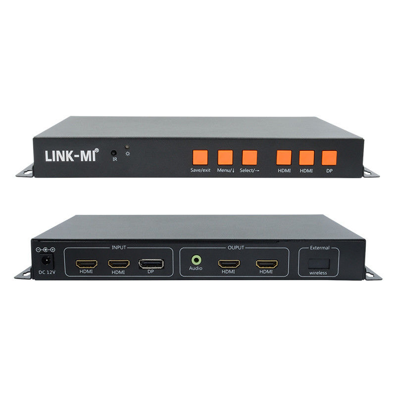 Apoyo para control de pared de vídeo 4K con entrada móvil/HDMI/DP para 2 pantallas