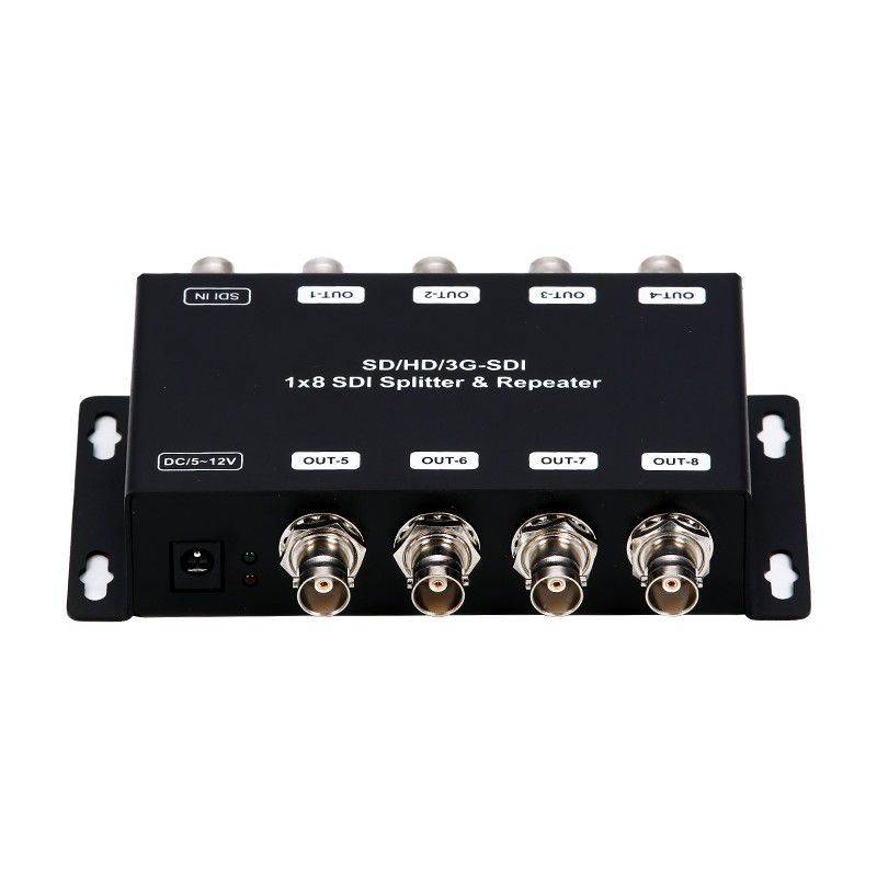 LM-SDI-108B Repetidor amplificador de distribución SD/HD/3G-SDI de 1 a 8 con impedancia de 75 ohms