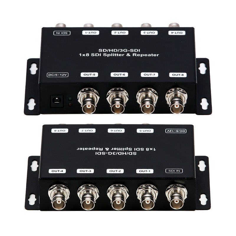 LM-SDI-108B Repetidor amplificador de distribución SD/HD/3G-SDI de 1 a 8 con impedancia de 75 ohms