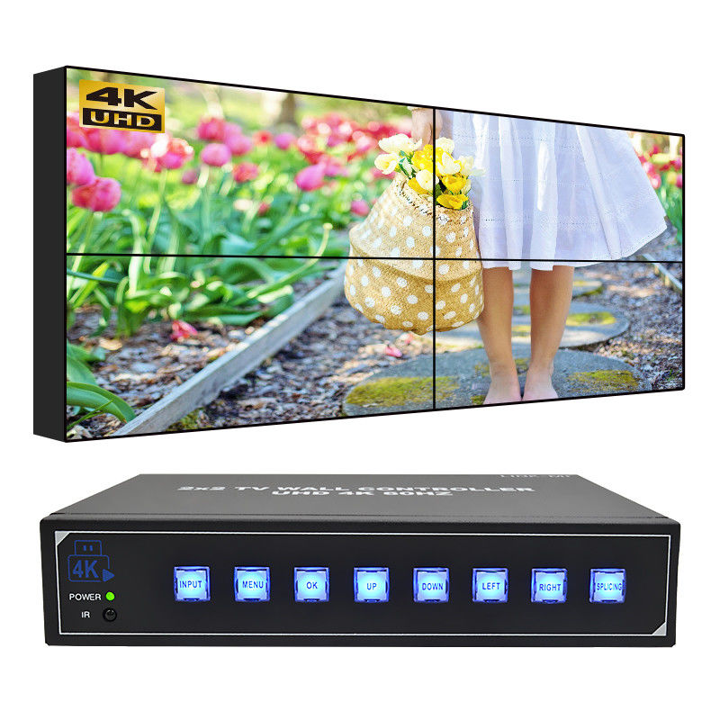 Controlador de pared de vídeo 4K para 4 televisores USB HDMI controlador de pared de vídeo 2x2