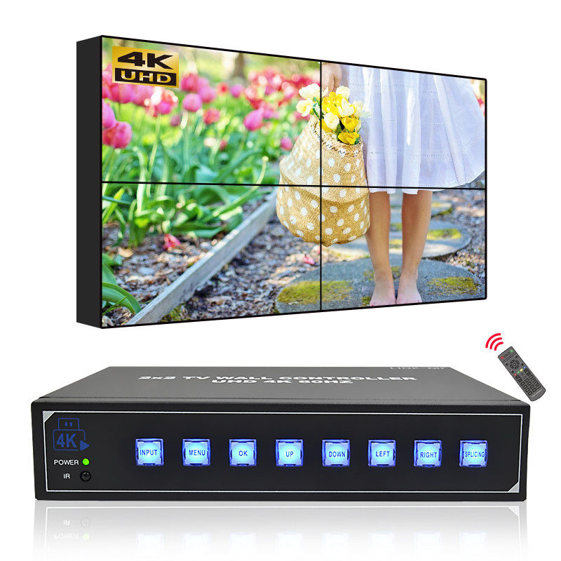 Control de pared de video 4K HDMI soporte de USB Auto Play 2X2 Procesador de pared de video 1X2 1X3 1X4 Pared de TV
